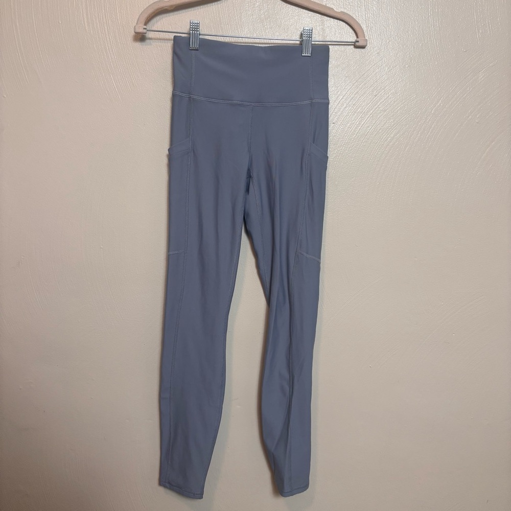 Fabletics Women’s Leggings Pockets‎ Logo Slate Blue Gray Size XX Small
